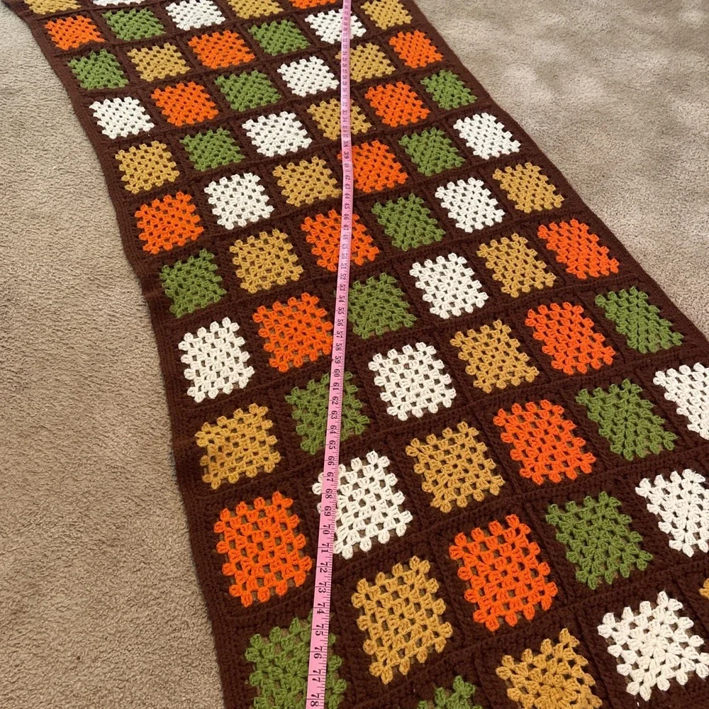 Handmade‎ Granny Square Lap Blanket Or Sofa Accent 81X41